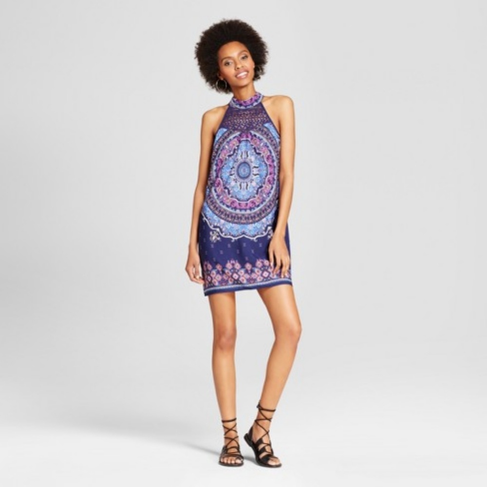 Women's High Neck Crochet Shift - Xhilaration™